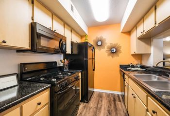 Black kitchen appliances